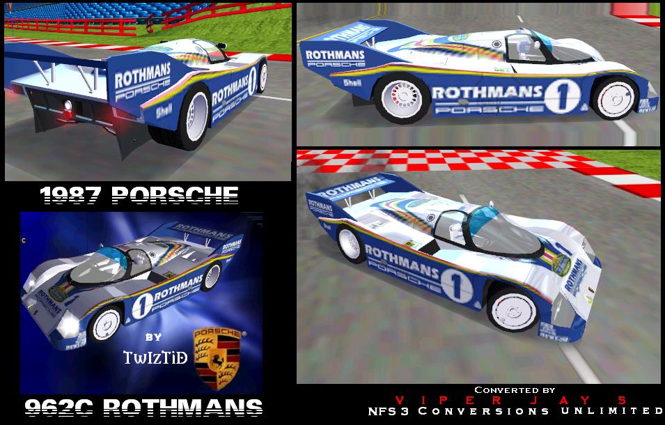 Need For Speed Hot Pursuit Porsche 962C Rothmans (1987)