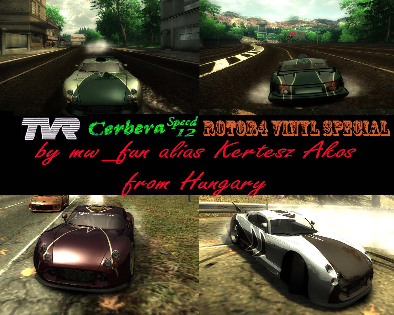 Need For Speed Most Wanted TVR Cerbera Speed 12 (ROTOR_4 special liveries)