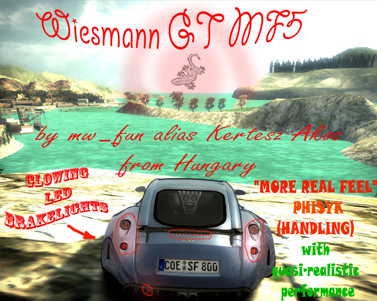 Need For Speed Most Wanted Various Wiesmann GT MF5 (WITH GLOWING LED BRAKELIGHTS OPTION)