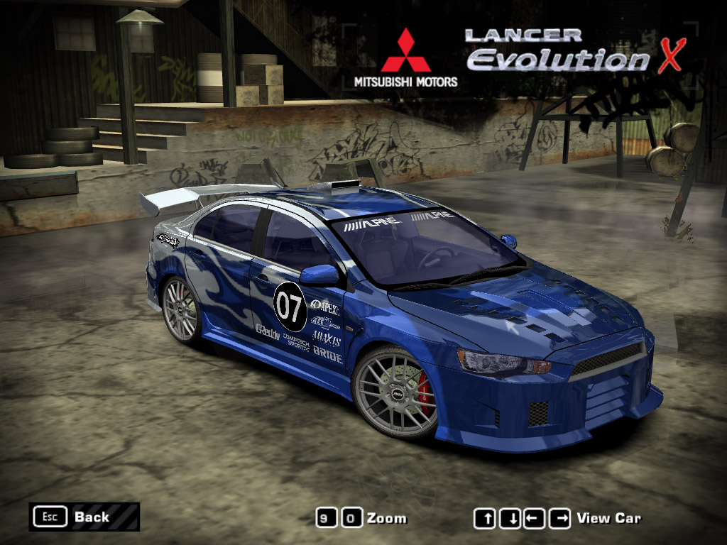 Need For Speed Most Wanted Mitsubishi Lancer Evolution X NFSCars