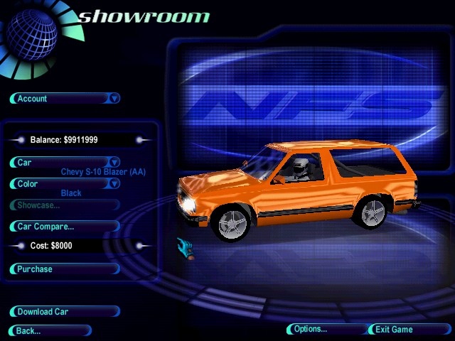 Need For Speed High Stakes Chevrolet S-10 Blazer