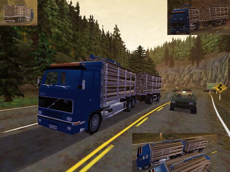Need For Speed High Stakes Volvo FH 12 timber truck with boggi