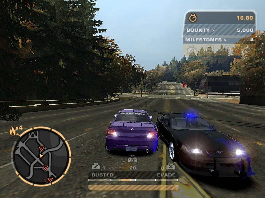 Need For Speed Most Wanted Ford SVT Mustang Cobra R - Pursuit Undercover (Level 4)
