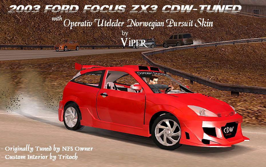 Need For Speed Hot Pursuit 2 Ford Focus ZX3 CDW-Tuned (NFS 8 -2003)