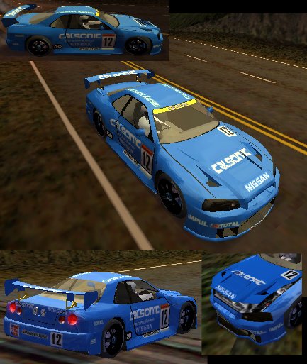 Need For Speed High Stakes Nissan JGTC Skyline R34 (Calsonic)