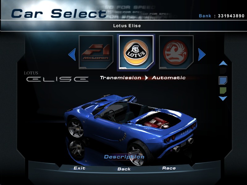 Need For Speed Hot Pursuit 2 Lotus elise big block and wide