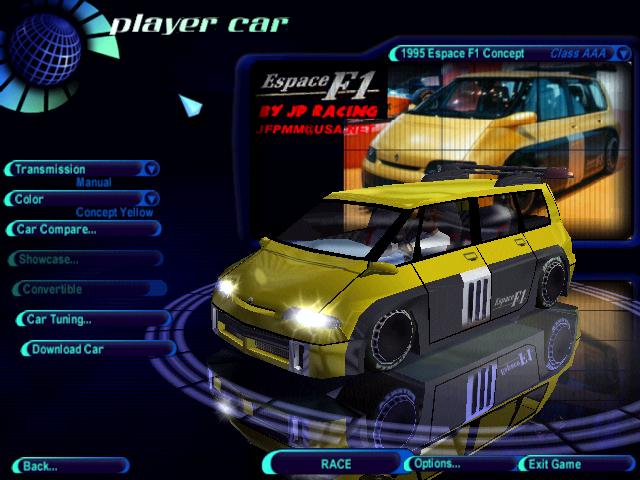 Need For Speed High Stakes Renault Espace F1 Concept