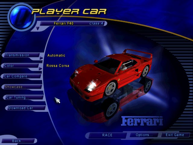 Need For Speed Hot Pursuit Ferrari F40
