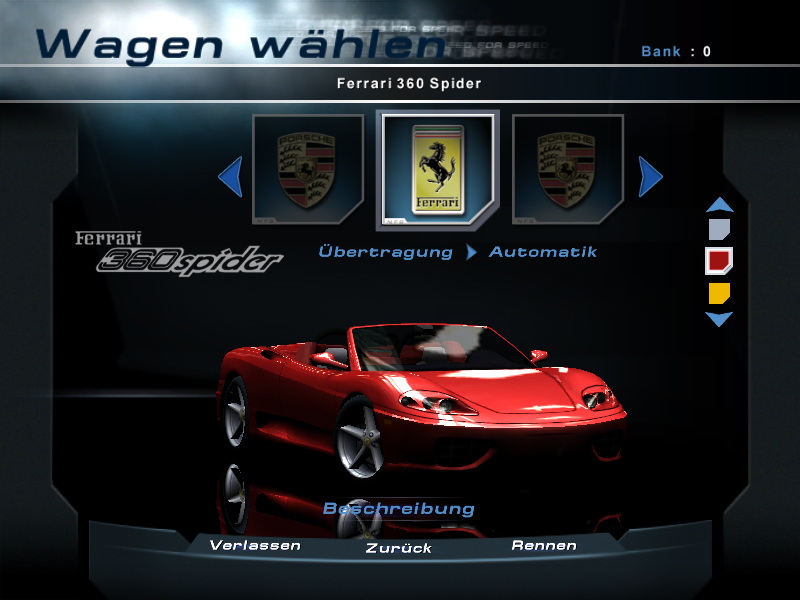 Need For Speed Hot Pursuit 2 Ferrari SPIDER 360
