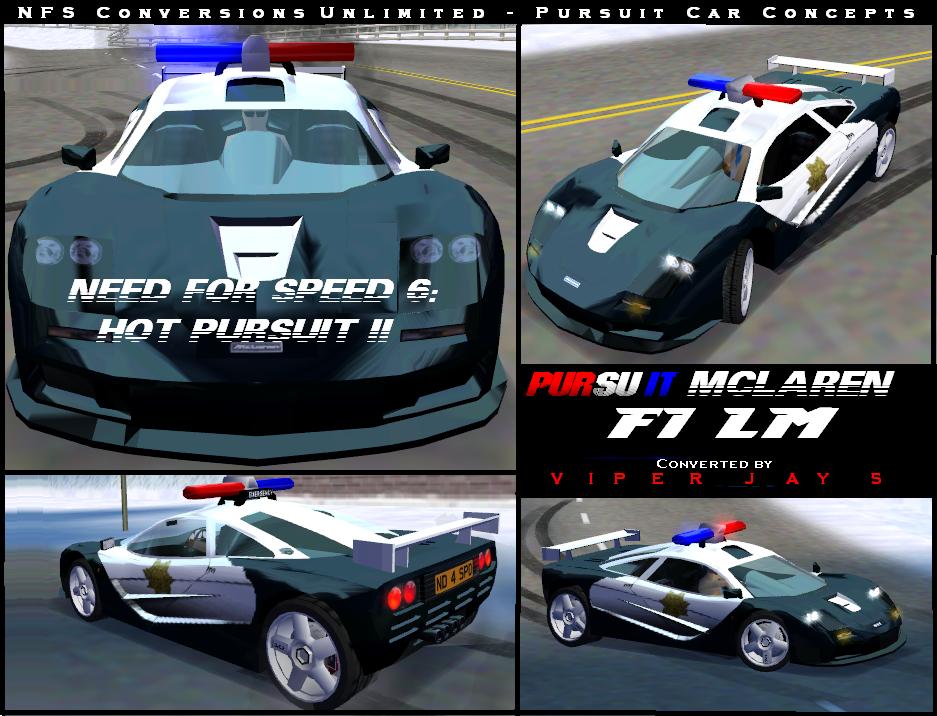Need For Speed High Stakes McLaren Pursuit F1 LM  (NFS 6)