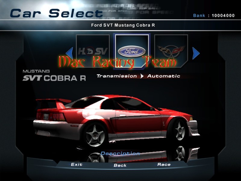 Need For Speed Hot Pursuit 2 Ford Mustang SVT