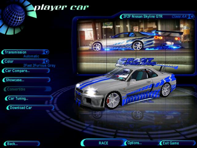 Need For Speed High Stakes Nissan Skyline GTR - 2 Fast 2 Furious