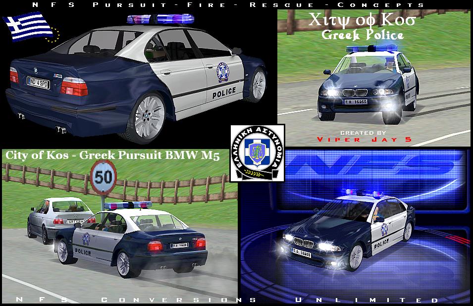 Need For Speed High Stakes BMW M5 - Greek Police
