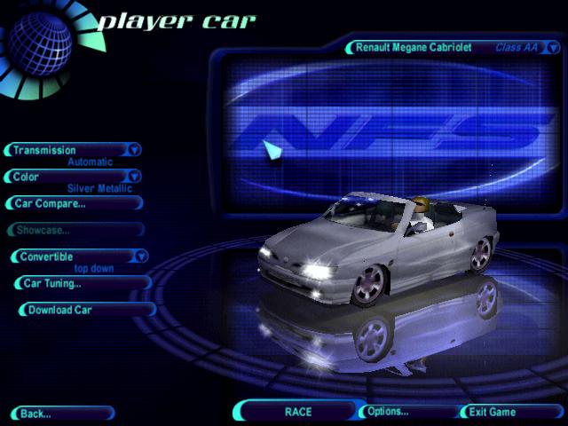Need For Speed High Stakes Renault Megane Cabriolet