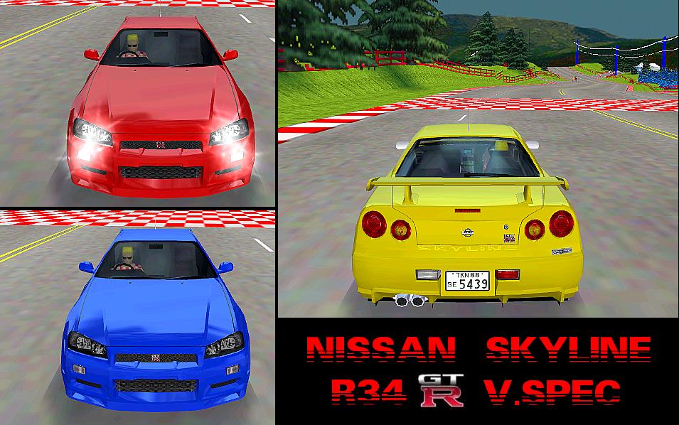 Need For Speed Hot Pursuit Nissan Skyline R34 GT-R V.spec V.2 (NFS 7)