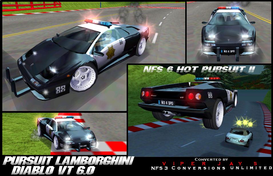 Need For Speed Hot Pursuit Lamborghini Pursuit Diablo VT 6.0 (NFS 6)