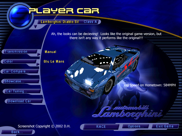 Need For Speed Hot Pursuit Lamborghini Diablo SV