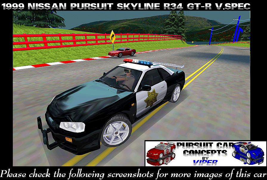 Need For Speed Hot Pursuit Nissan Pursuit Skyline R34 GT-R V.spec V.2 (1999 - NFS 7)
