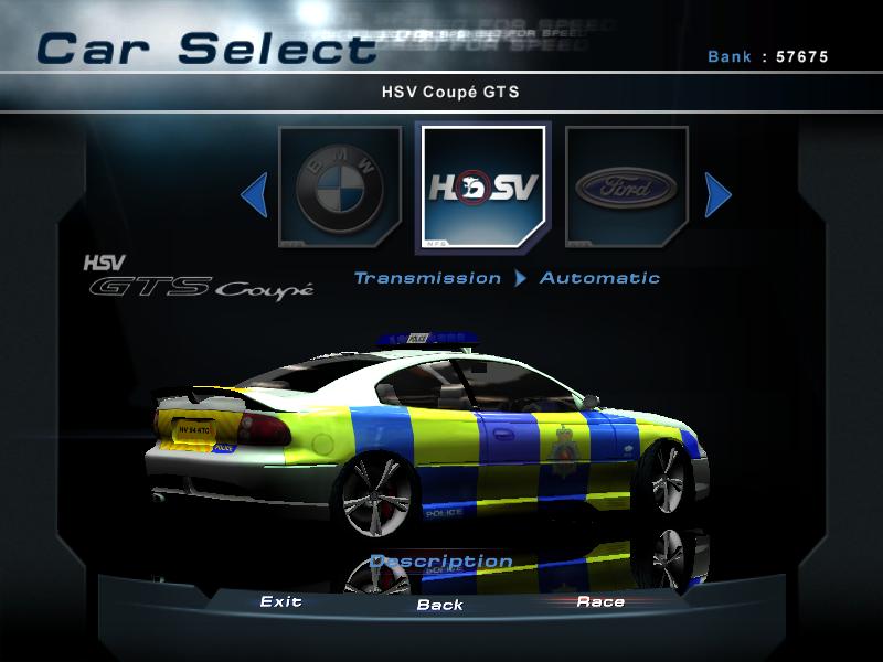 Need For Speed Hot Pursuit 2 Holden hsv UK TRAFFIC POLICE