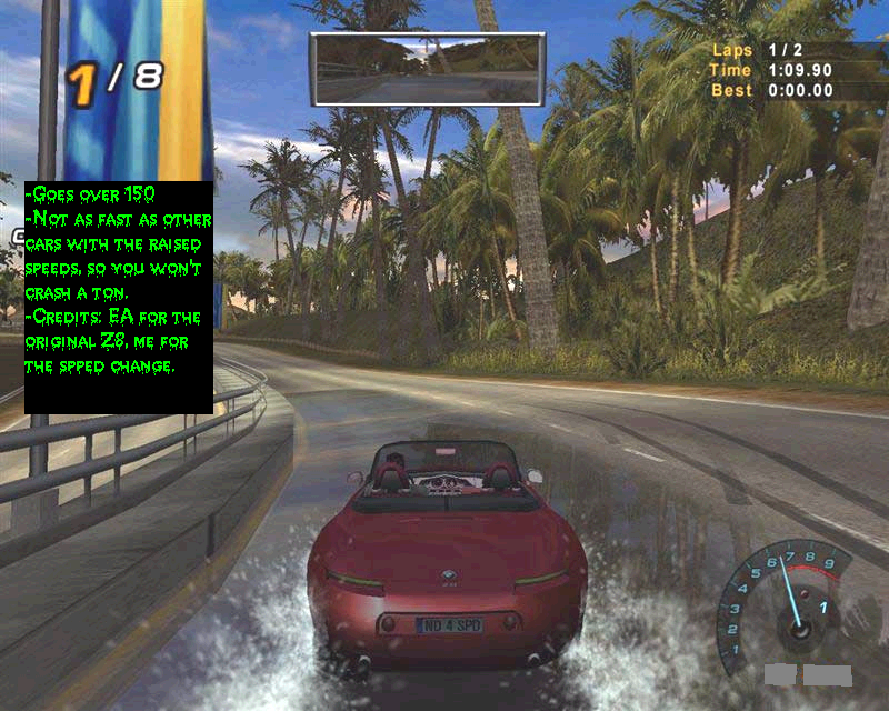 Need For Speed Hot Pursuit 2 BMW Speed Z8