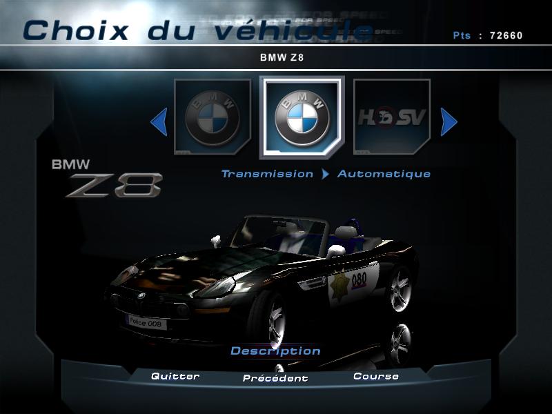 Need For Speed Hot Pursuit 2 BMW z8