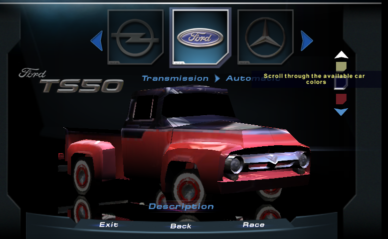 Need For Speed Hot Pursuit 2 Ford 1956 F-100 traffic truck and bonus drivable version