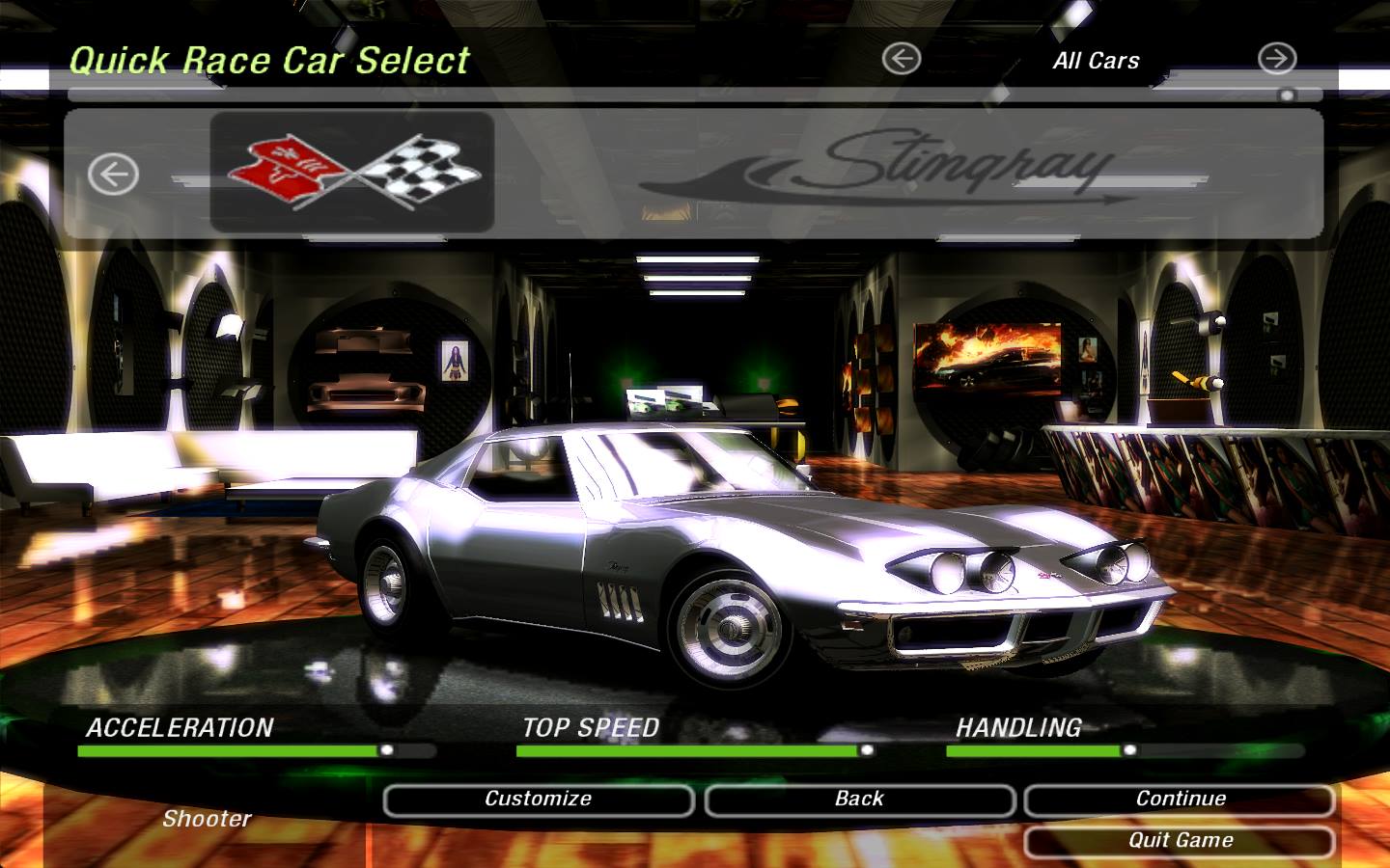 Need For Speed Underground 2 Chevrolet Corvette C3 Stingray
