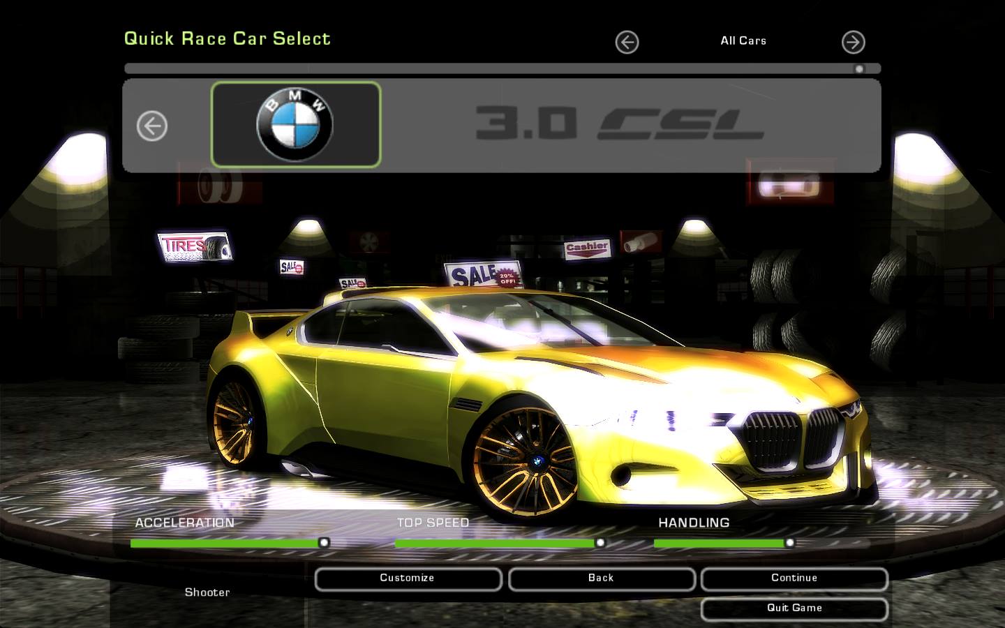 Need For Speed Underground 2 BMW 3.0 CSL Hommage Concept