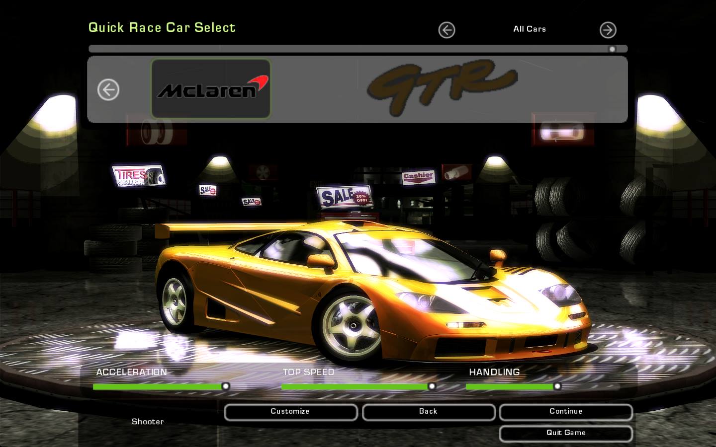 Need For Speed Underground 2 McLaren F1 GTR