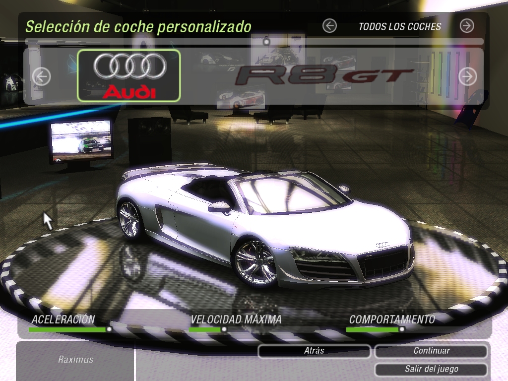 Need For Speed Underground 2 Audi R8 GT Spyder
