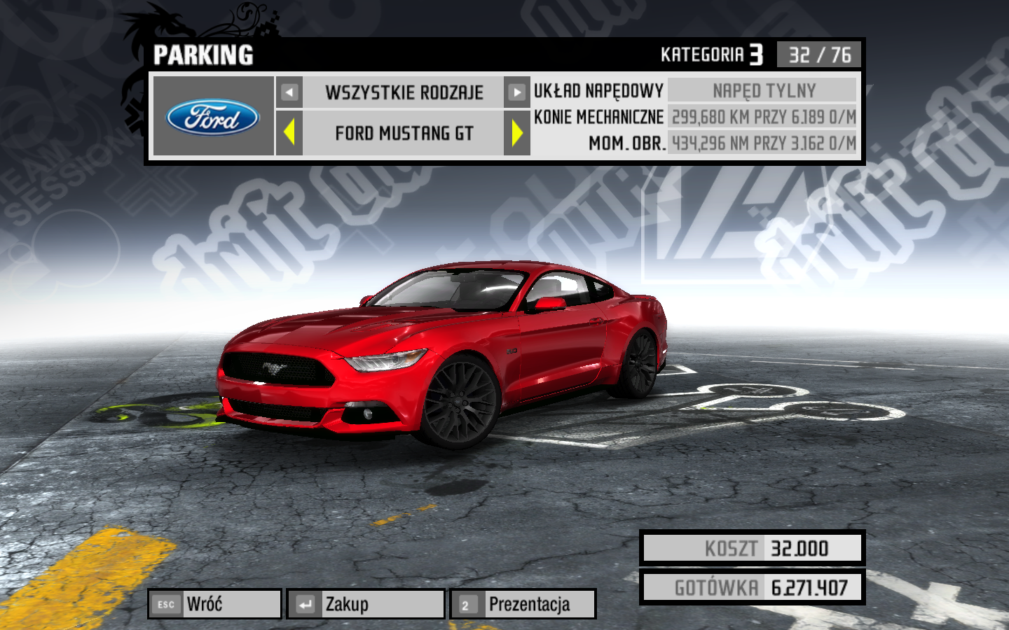 Need For Speed Pro Street Ford Mustang GT 5.0