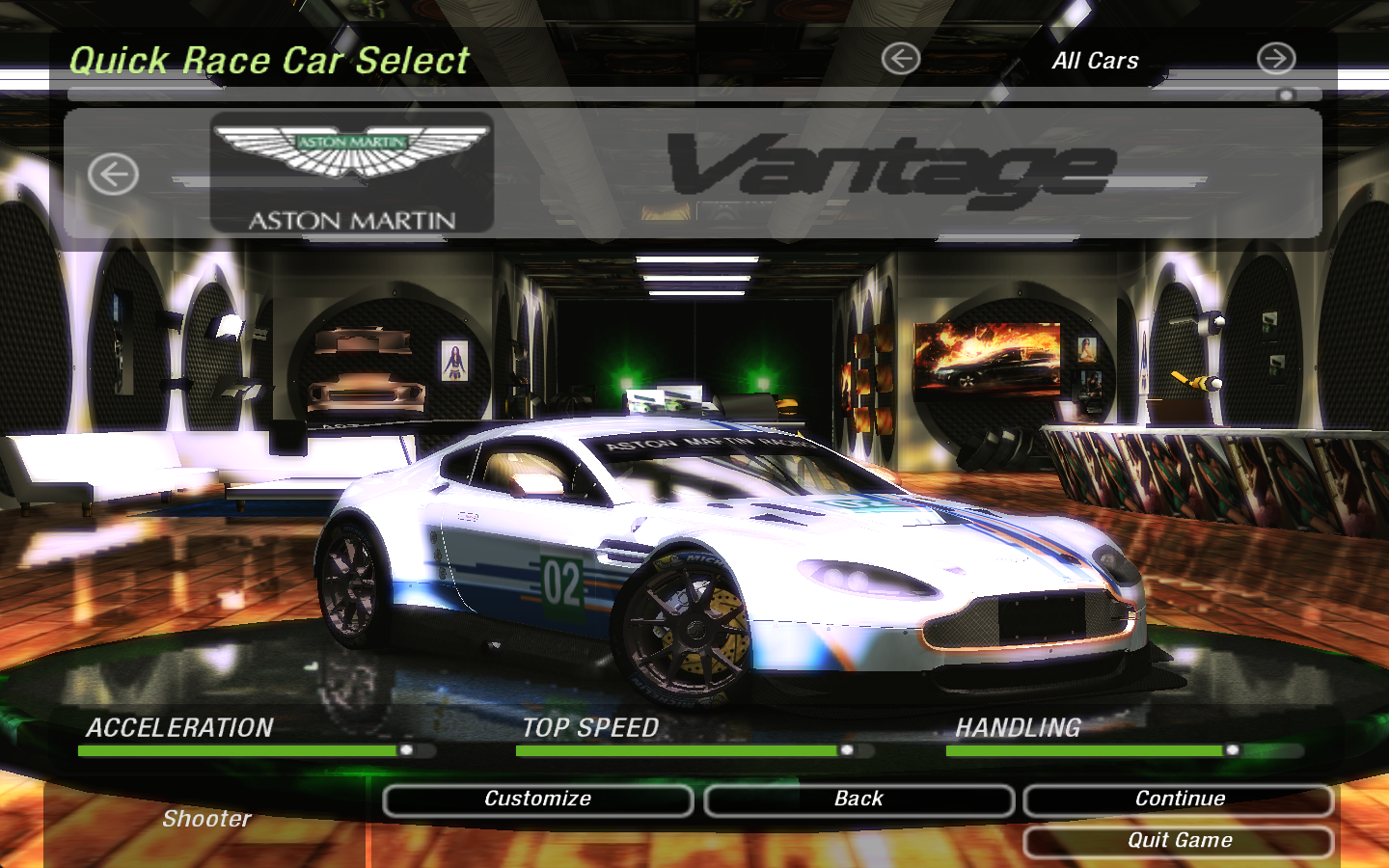Need For Speed Underground 2 Aston Martin Vantage V8 GTE