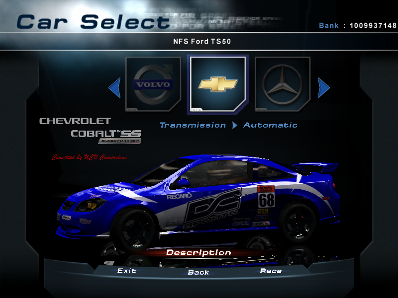 Need For Speed Hot Pursuit 2 Chevrolet Cobalt SS Supercharged