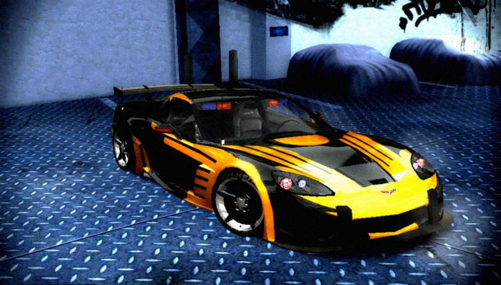 Need For Speed Most Wanted Chevrolet Corvette C6R Cross Intro Retextured