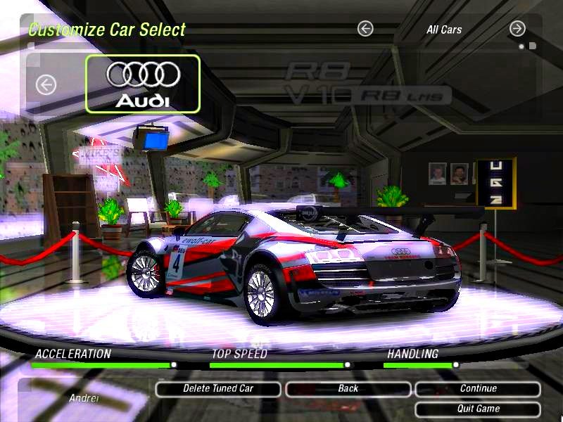 Need For Speed Underground 2 Audi R8 V10-Lms