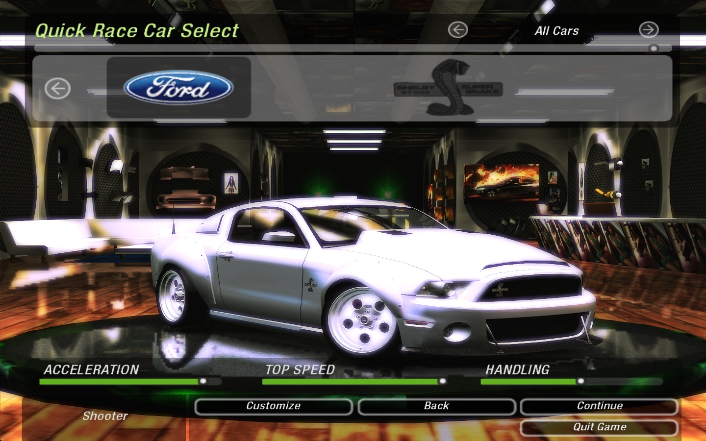 Need For Speed Underground 2 Ford Shelby Super Snake GT500 Drag