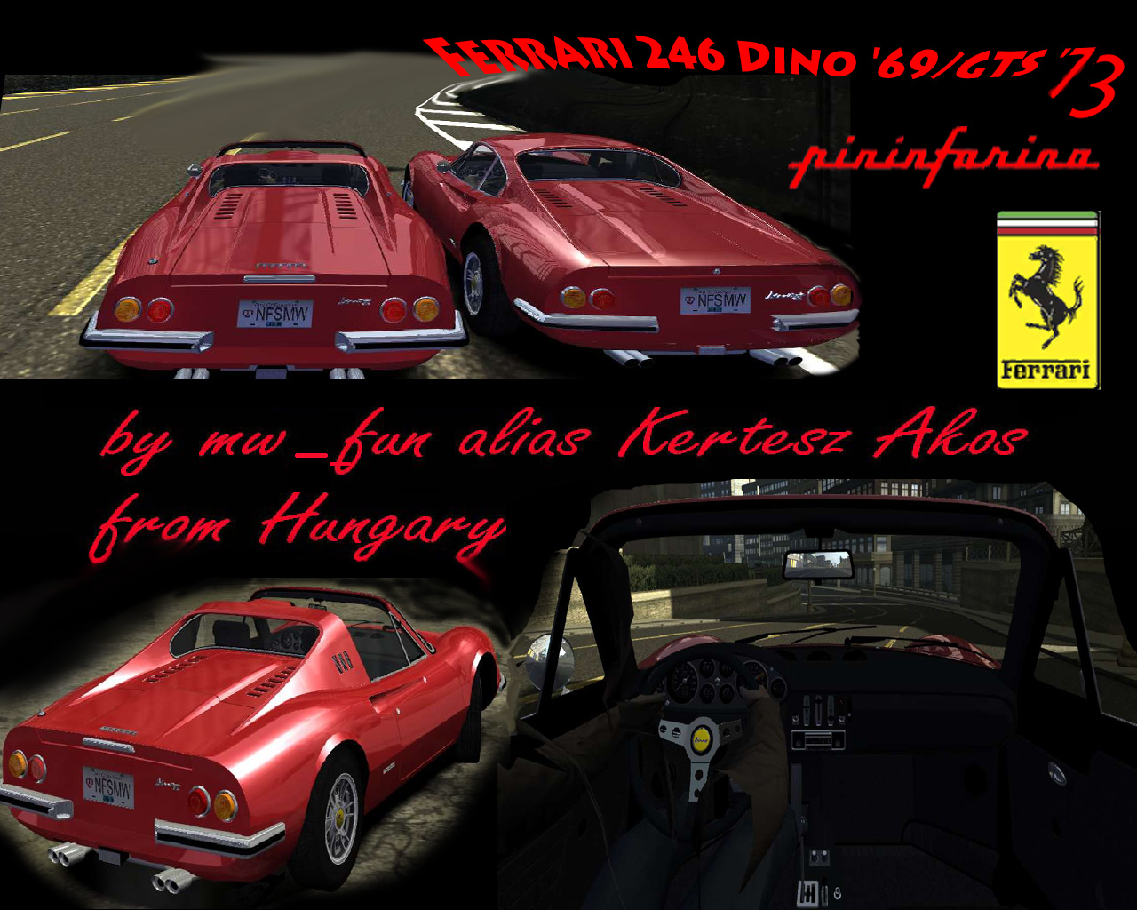 Need For Speed Most Wanted Ferrari 246 Dino '69/GTS '73