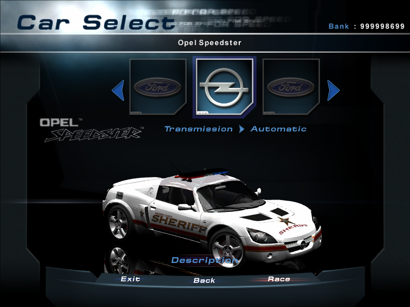 Need For Speed Hot Pursuit 2 Opel Speedster Turbo