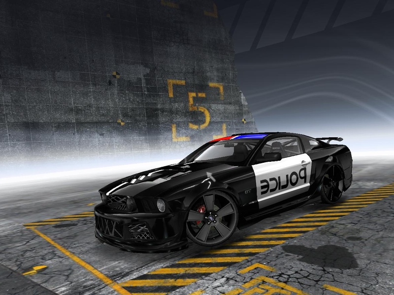 Artistic Police Mustang