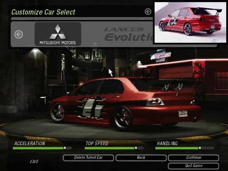 Fast And furious cars With original style :Mitsubishi Lancer EVO 8