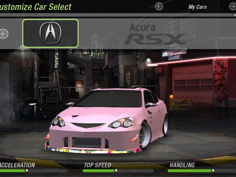 Acura RSX in pastel pink