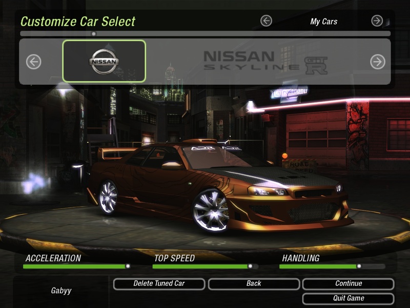 Nissan Skyline R34 GT-R from the game files