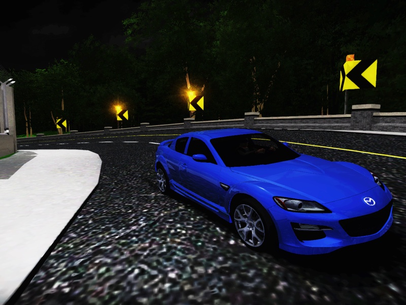 The Blue Mazda RX8 