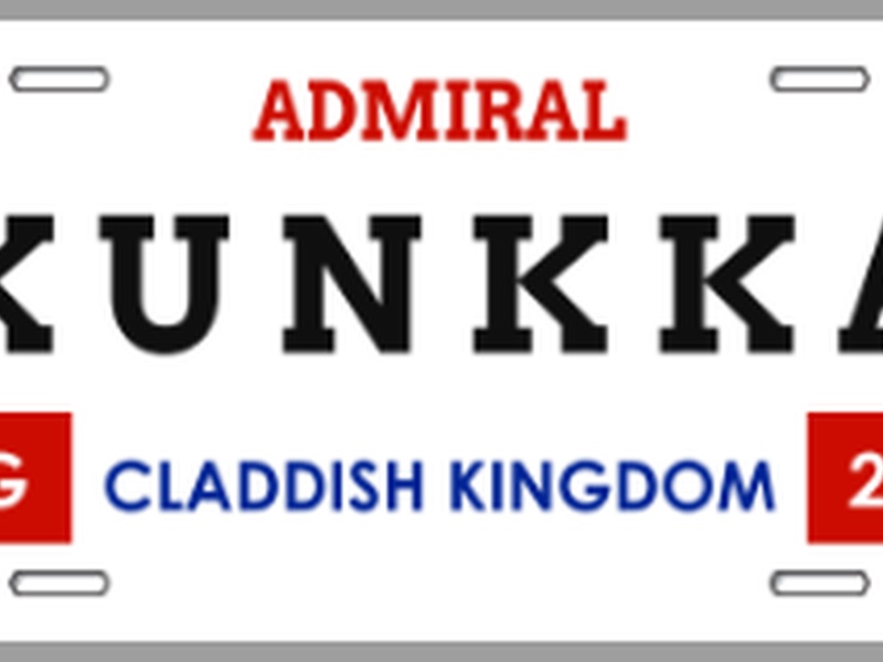 Custom License Plate (Admiral Kunkka)