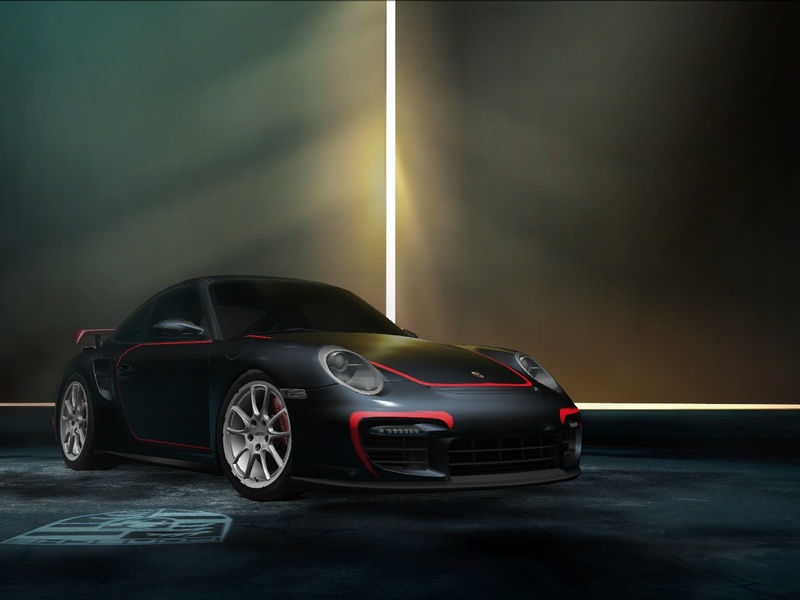 my porsche 911 gt2 with rose largo vinyl (hero livery) from nfs most wanted 2012