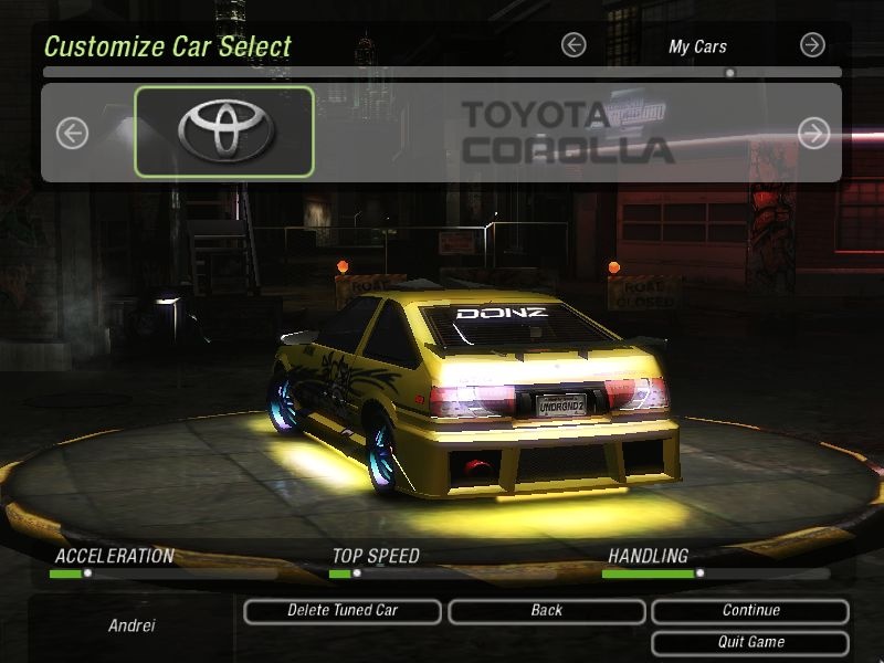 Toyota Corolla GT-S - Yellow