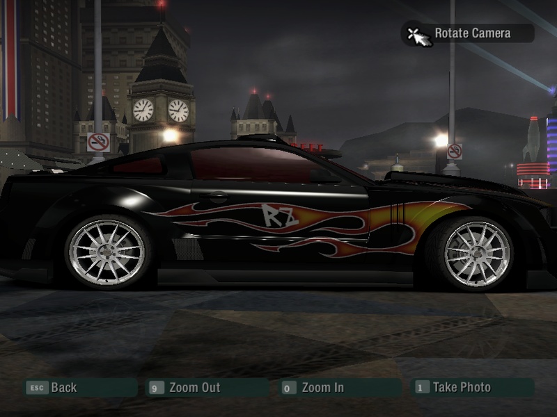 Razor's Mustang in Carbon With 'RZ' Decal