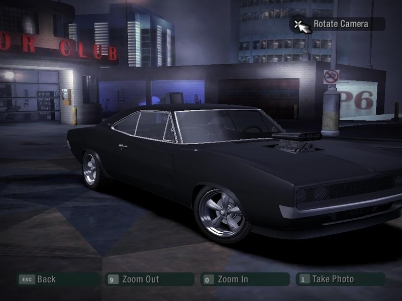 dominic toretto dodge charger in nfs carbon