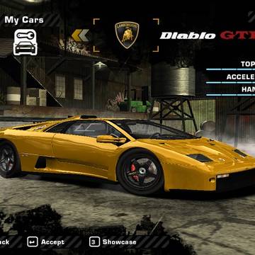 1999 Lamborghini Diablo GTR (The Fastest Car In NFS MW) (+1577 KPH)