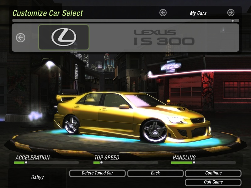 Lexus iS300 from the loading screen